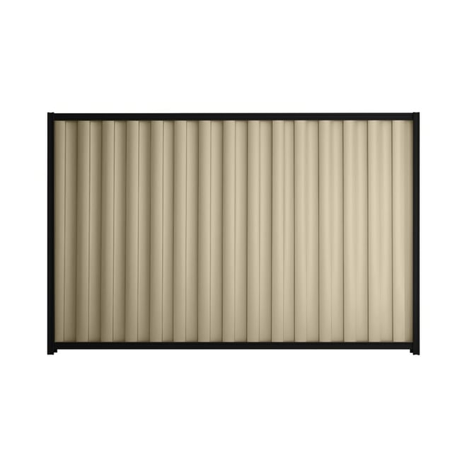 Good Neighbour® Wavelok® 1800mm High Fence Panel Sheet: Merino Post/Track: Ebony