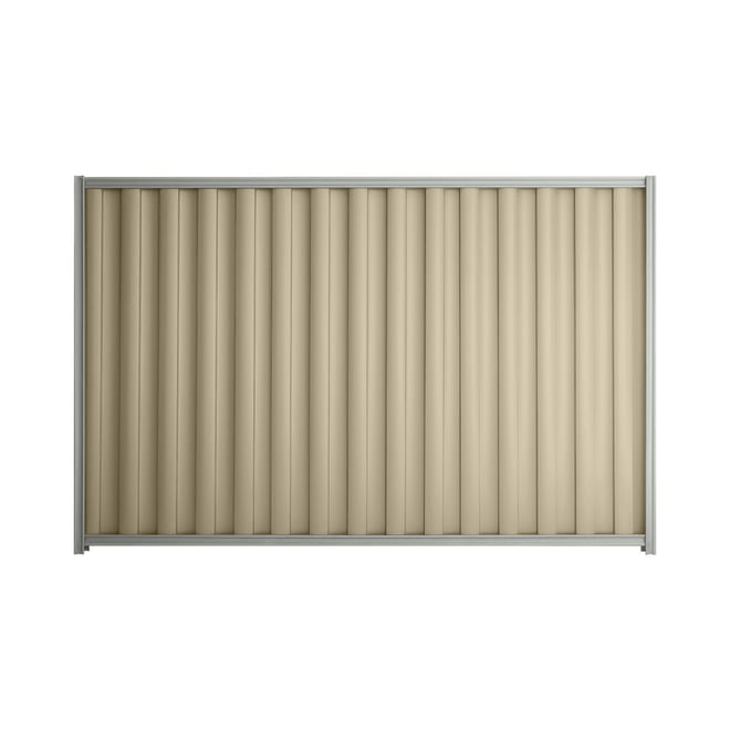 Good Neighbour® Wavelok® 1800mm High Fence Panel Sheet: Merino Post/Track: Gull Grey