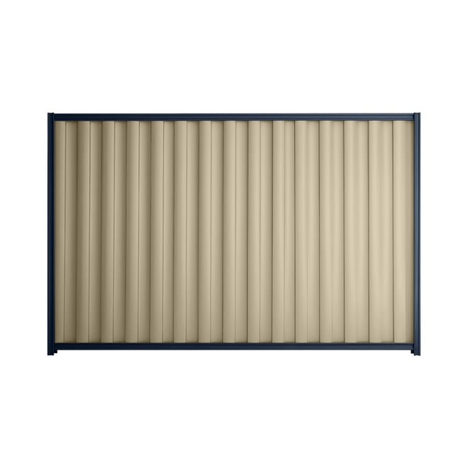 Good Neighbour® Wavelok® 1800mm High Fence Panel Sheet: Merino Post/Track: Mountain Blue