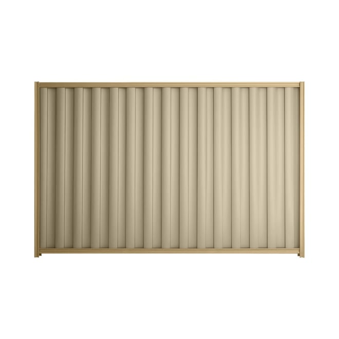 Good Neighbour® Wavelok® 1800mm High Fence Panel Sheet: Merino Post/Track: Wheat