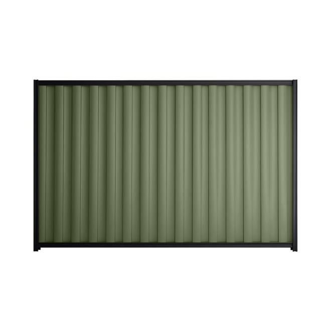 Good Neighbour® Wavelok® 1800mm High Fence Panel Sheet: Mist Green Post/Track: Gun Metal Grey