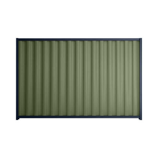 Good Neighbour® Wavelok® 1800mm High Fence Panel Sheet: Mist Green Post/Track: Mountain Blue