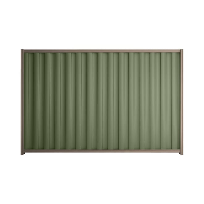 Good Neighbour® Wavelok® 1800mm High Fence Panel Sheet: Mist Green Post/Track: Marsh