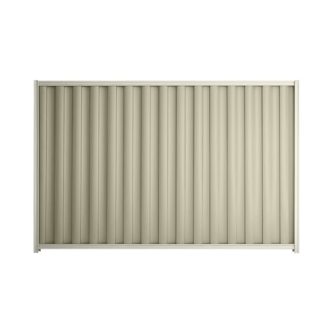 Good Neighbour® Wavelok® 1800mm High Fence Panel Sheet: Moss Vale Sand Post/Track: Off White