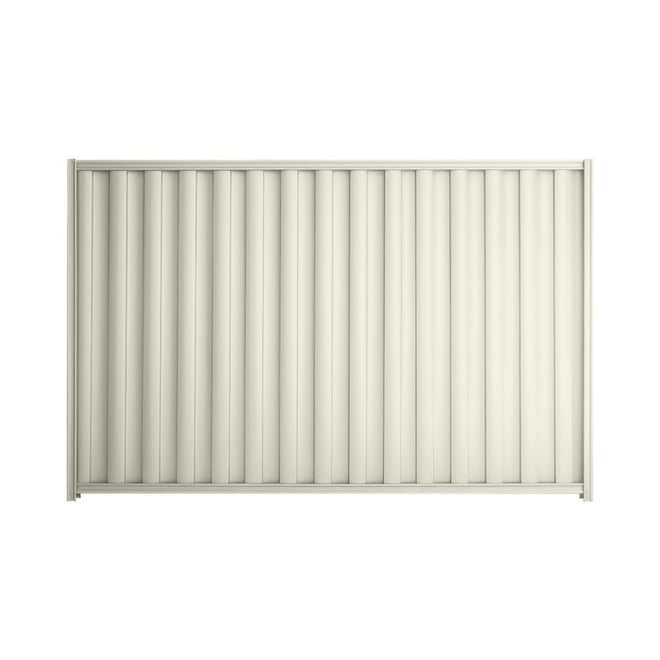 Good Neighbour® Wavelok® 1800mm High Fence Panel Sheet: Off White Post/Track: Off White