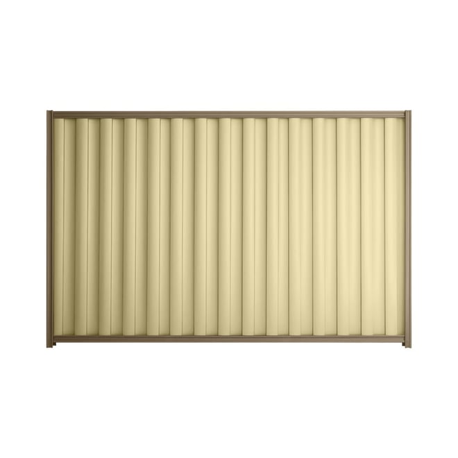 Good Neighbour® Wavelok® 1800mm High Fence Panel Sheet: Primrose Post/Track: Beige