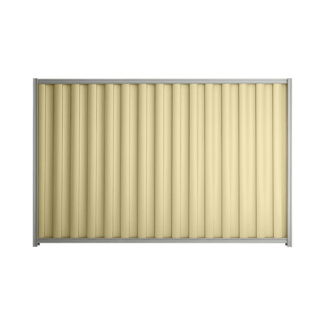 Good Neighbour® Wavelok® 1800mm High Fence Panel Sheet: Primrose Post/Track: Gull Grey