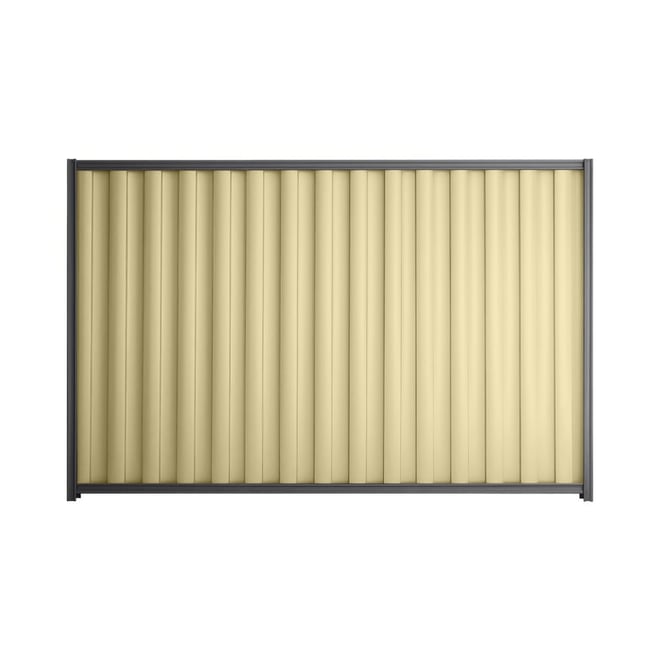 Good Neighbour® Wavelok® 1800mm High Fence Panel Sheet: Primrose Post/Track: Granite