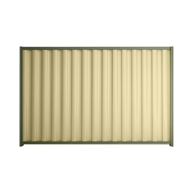 Good Neighbour® Wavelok® 1800mm High Fence Panel Sheet: Primrose Post/Track: Mist Green
