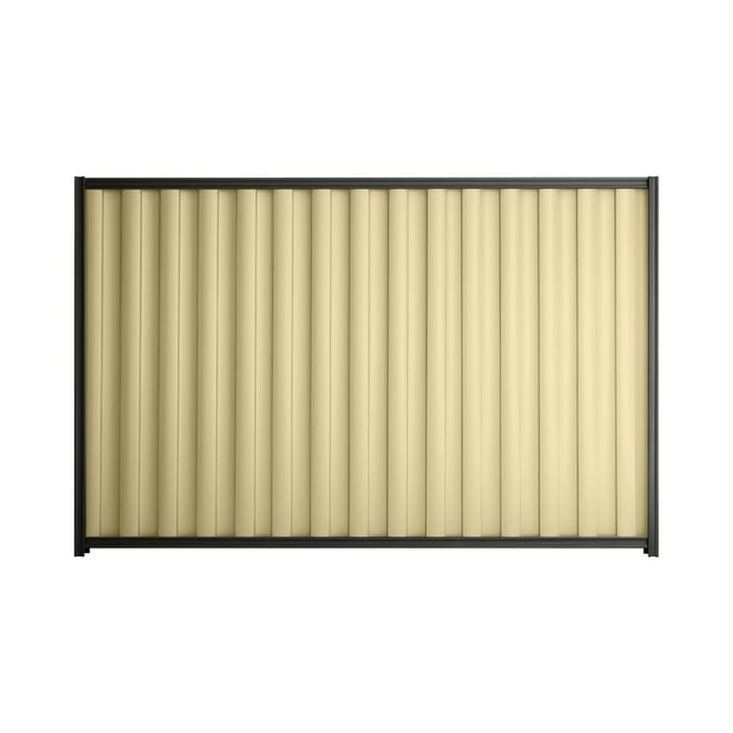 Good Neighbour® Wavelok® 1800mm High Fence Panel Sheet: Primrose Post/Track: Slate Grey