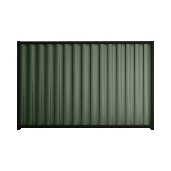 Good Neighbour® Wavelok® 1800mm High Fence Panel Sheet: Rivergum Post/Track: Ebony