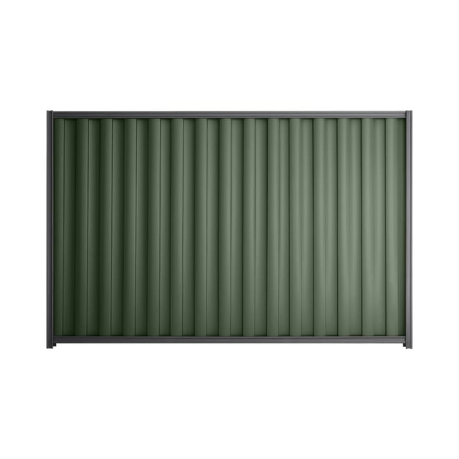 Good Neighbour® Wavelok® 1800mm High Fence Panel Sheet: Rivergum Post/Track: Granite