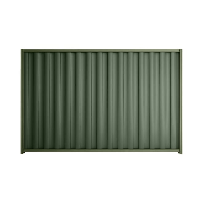 Good Neighbour® Wavelok® 1800mm High Fence Panel Sheet: Rivergum Post/Track: Mist Green