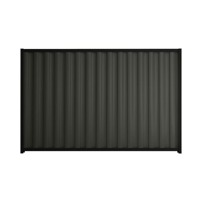 Good Neighbour® Wavelok® 1800mm High Fence Panel Sheet: Slate Grey Post/Track: Ebony