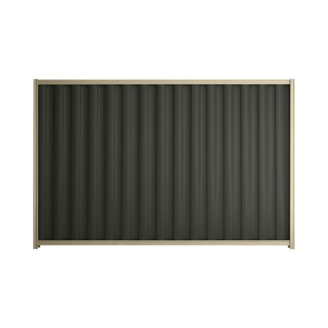 Good Neighbour® Wavelok® 1800mm High Fence Panel Sheet: Slate Grey Post/Track: Merino