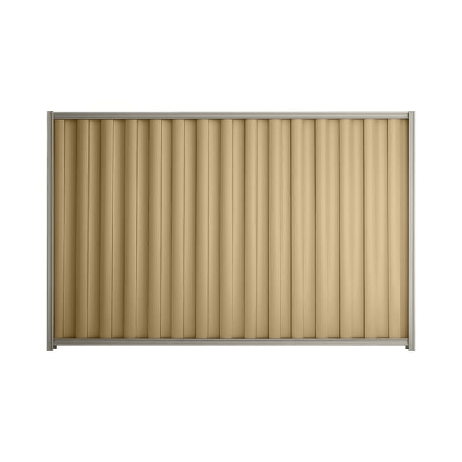 Good Neighbour® Wavelok® 1800mm High Fence Panel Sheet: Wheat Post/Track: Birch