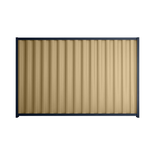Good Neighbour® Wavelok® 1800mm High Fence Panel Sheet: Wheat Post/Track: Mountain Blue