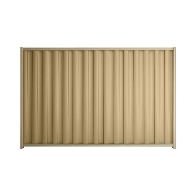 Good Neighbour® Wavelok® 1800mm High Fence Panel Sheet: Wheat Post/Track: Merino