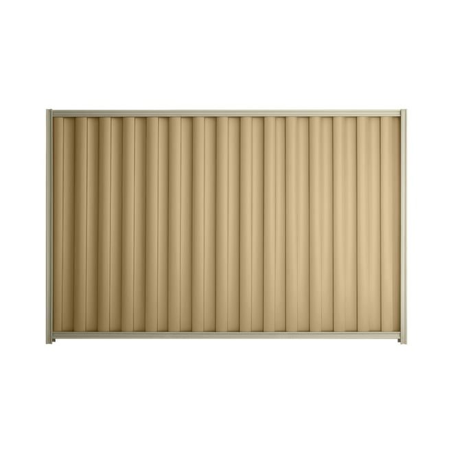 Good Neighbour® Wavelok® 1800mm High Fence Panel Sheet: Wheat Post/Track: Moss Vale Sand