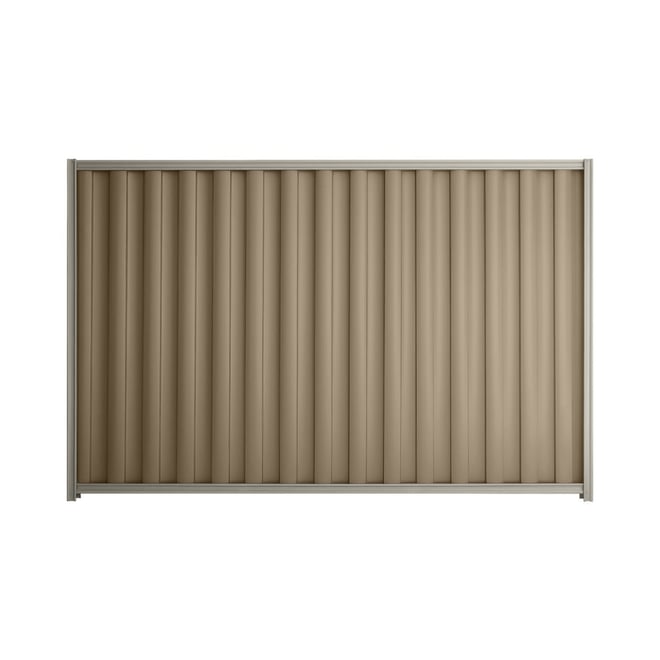 Good Neighbour® Wavelok® 2100mm High Fence Panel Sheet: Beige Post/Track: Birch