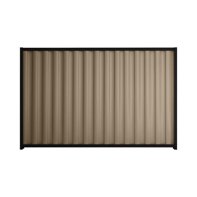 Good Neighbour® Wavelok® 2100mm High Fence Panel Sheet: Beige Post/Track: Ebony