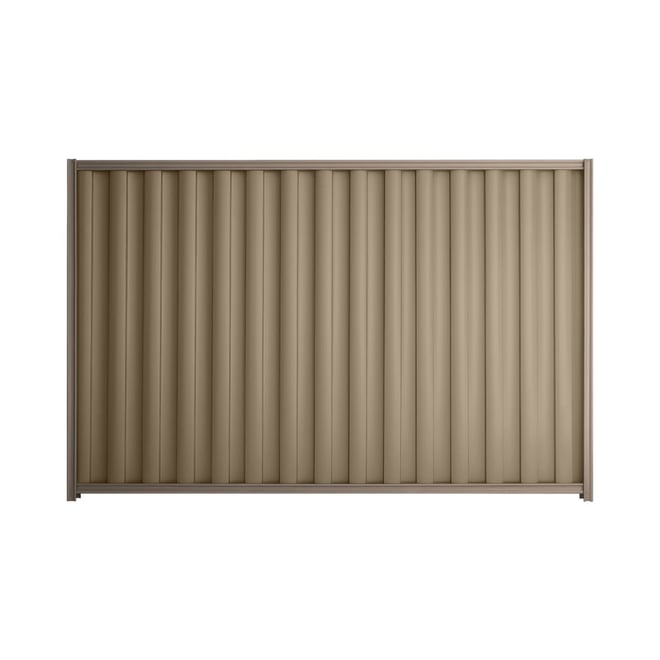 Good Neighbour® Wavelok® 2100mm High Fence Panel Sheet: Beige Post/Track: Marsh