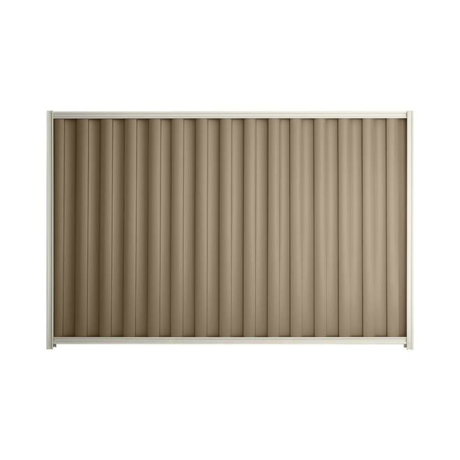 Good Neighbour® Wavelok® 2100mm High Fence Panel Sheet: Beige Post/Track: Off White