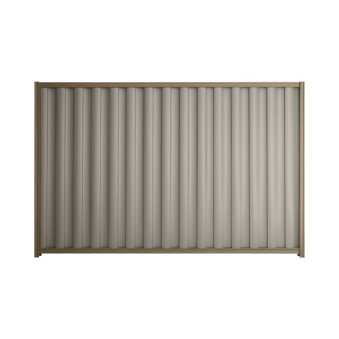 Good Neighbour® Wavelok® 2100mm High Fence Panel Sheet: Birch Post/Track: Beige