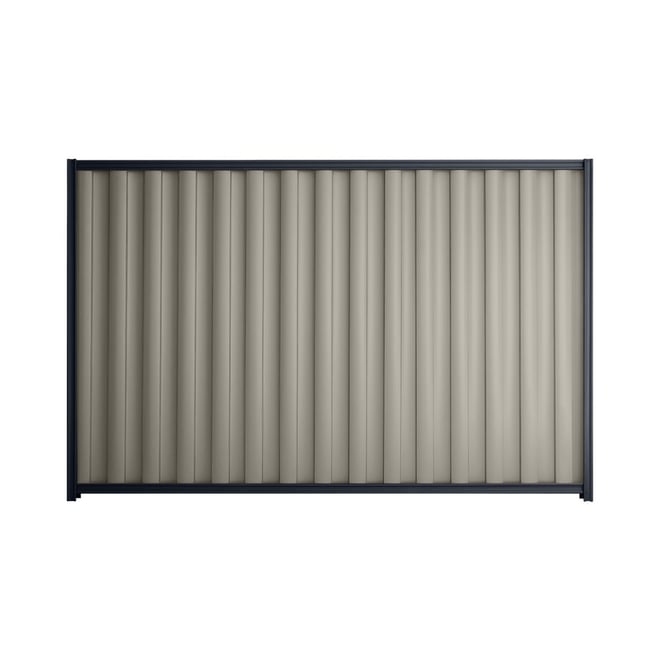 Good Neighbour® Wavelok® 2100mm High Fence Panel Sheet: Birch Post/Track: Dark Stone
