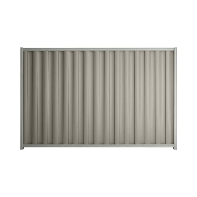Good Neighbour® Wavelok® 2100mm High Fence Panel Sheet: Birch Post/Track: Gull Grey