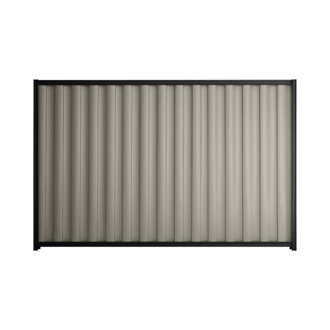 Good Neighbour® Wavelok® 2100mm High Fence Panel Sheet: Birch Post/Track: Gun Metal Grey