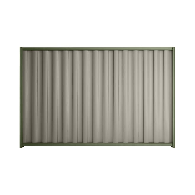 Good Neighbour® Wavelok® 2100mm High Fence Panel Sheet: Birch Post/Track: Mist Green