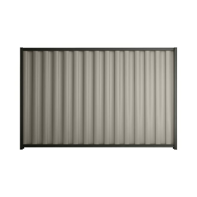 Good Neighbour® Wavelok® 2100mm High Fence Panel Sheet: Birch Post/Track: Slate Grey