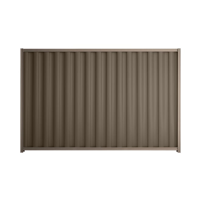 Good Neighbour® Wavelok® 2100mm High Fence Panel Sheet: Banyan Brown Post/Track: Marsh