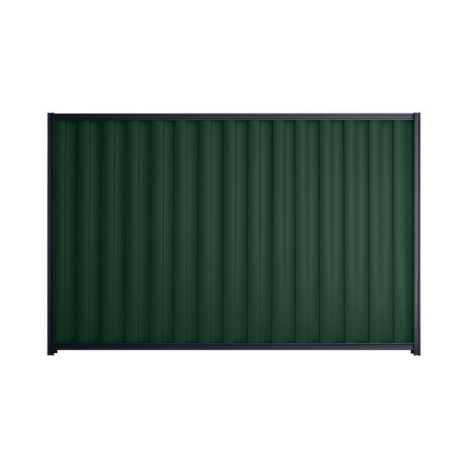 Good Neighbour® Wavelok® 2100mm High Fence Panel Sheet: Caulfield Green Post/Track: Dark Stone