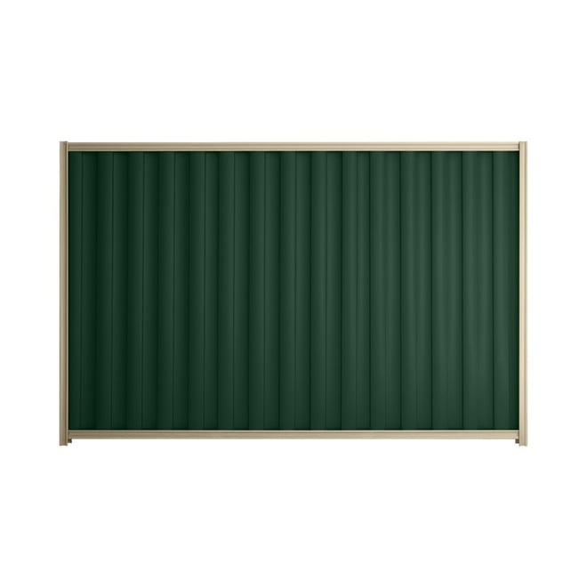 Good Neighbour® Wavelok® 2100mm High Fence Panel Sheet: Caulfield Green Post/Track: Merino