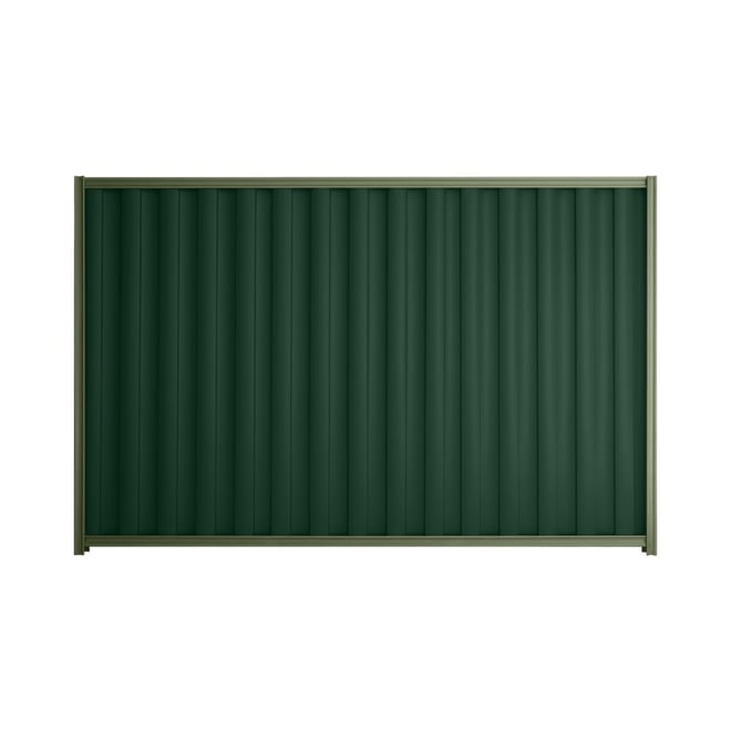 Good Neighbour® Wavelok® 2100mm High Fence Panel Sheet: Caulfield Green Post/Track: Mist Green
