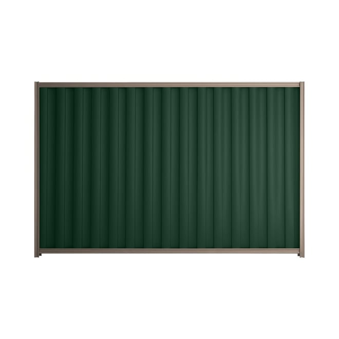 Good Neighbour® Wavelok® 2100mm High Fence Panel Sheet: Caulfield Green Post/Track: Marsh
