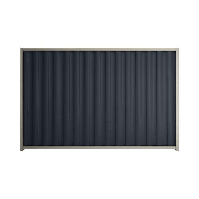 Good Neighbour® Wavelok® 2100mm High Fence Panel Sheet: Dark Stone Post/Track: Birch