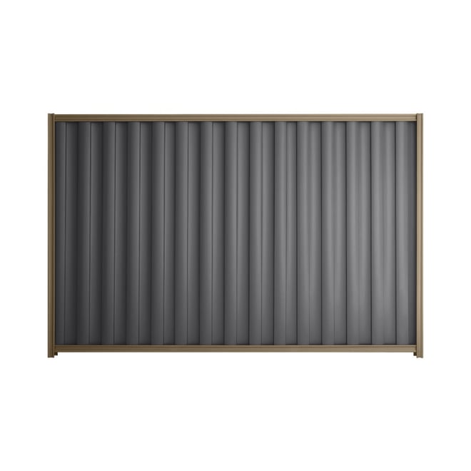 Good Neighbour® Wavelok® 2100mm High Fence Panel Sheet: Granite Post/Track: Beige