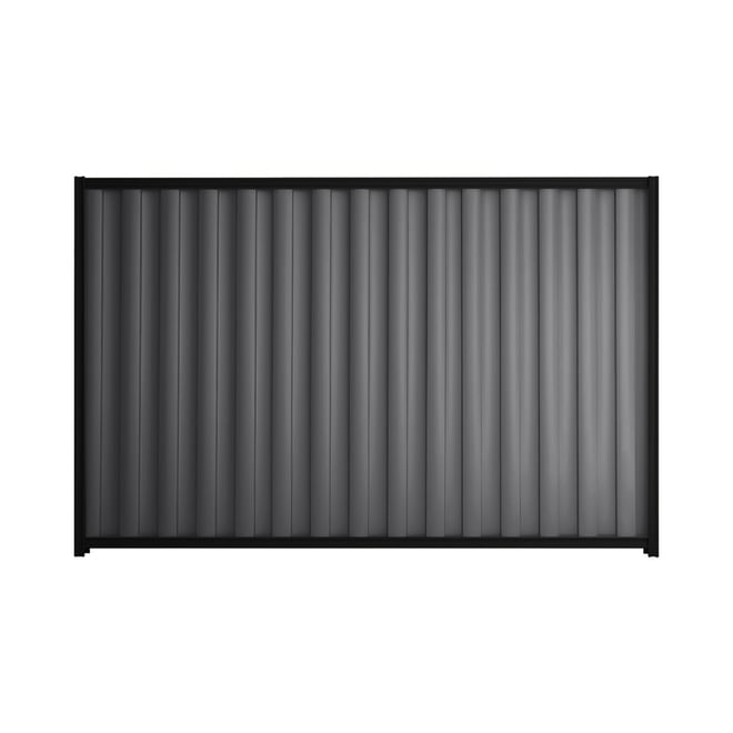 Good Neighbour® Wavelok® 2100mm High Fence Panel Sheet: Granite Post/Track: Ebony