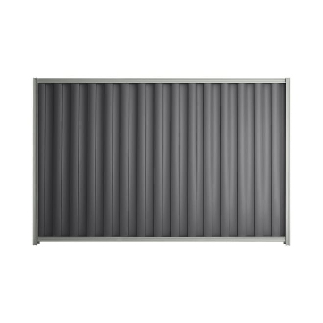 Good Neighbour® Wavelok® 2100mm High Fence Panel Sheet: Granite Post/Track: Gull Grey