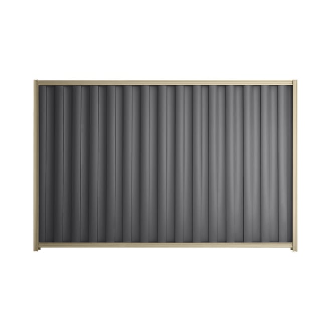 Good Neighbour® Wavelok® 2100mm High Fence Panel Sheet: Granite Post/Track: Merino