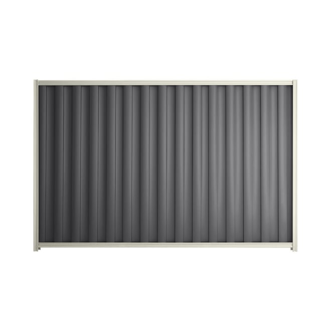Good Neighbour® Wavelok® 2100mm High Fence Panel Sheet: Granite Post/Track: Off White