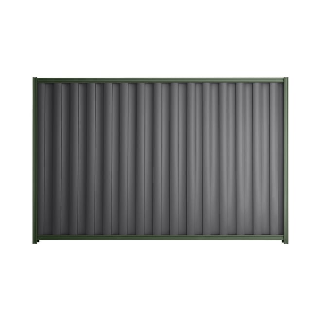 Good Neighbour® Wavelok® 2100mm High Fence Panel Sheet: Granite Post/Track: Rivergum
