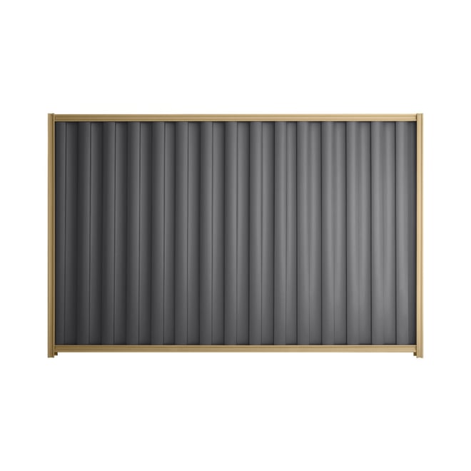 Good Neighbour® Wavelok® 2100mm High Fence Panel Sheet: Granite Post/Track: Wheat