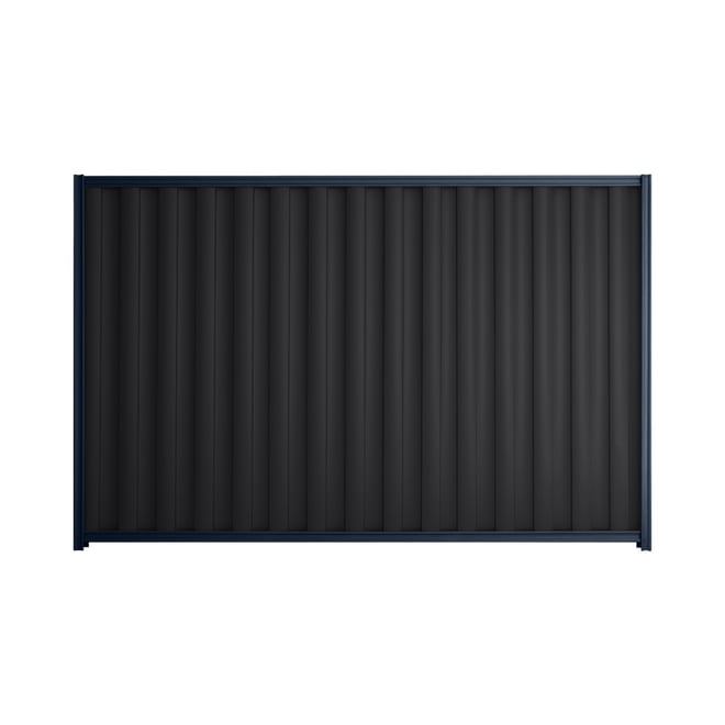 Good Neighbour® Wavelok® 2100mm High Fence Panel Sheet: Gun Metal Grey Post/Track: Mountain Blue