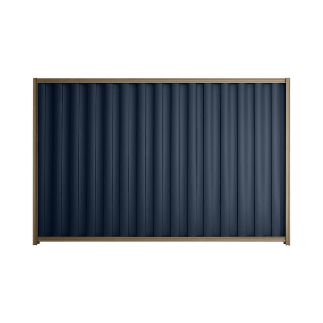 Good Neighbour® Wavelok® 2100mm High Fence Panel Sheet: Mountain Blue Post/Track: Beige