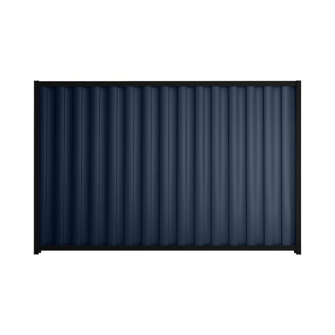 Good Neighbour® Wavelok® 2100mm High Fence Panel Sheet: Mountain Blue Post/Track: Ebony