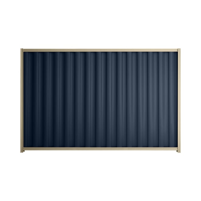 Good Neighbour® Wavelok® 2100mm High Fence Panel Sheet: Mountain Blue Post/Track: Merino